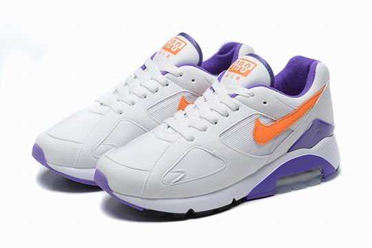 Cheap Nike Air Max 180 String Men's Women's Shoes White Purple Orange-08 - Click Image to Close